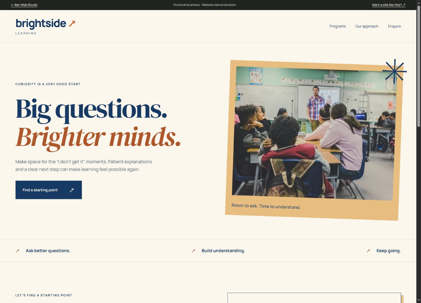 brightside desktop website demo